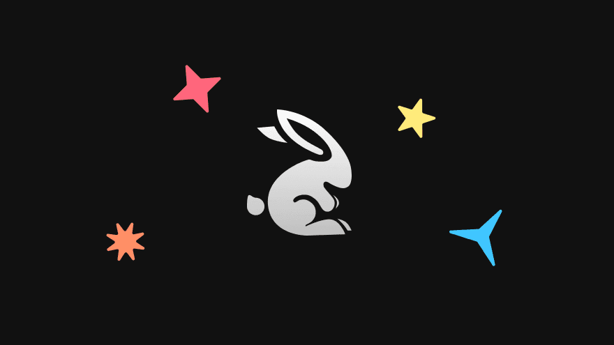 Illustrated bunny elements — a nod to the site's mascot and motifs